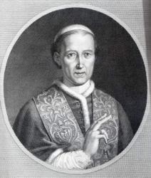 Pope Leo XII, engraved by Raffaele Persichini (engraving) | Obraz na stenu