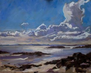 Late afternoon in Galloway, 2010, (oil on board) | Obraz na stenu