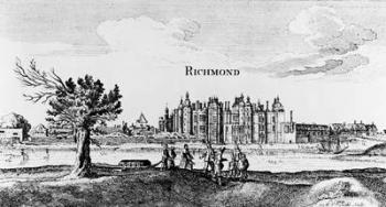 Richmond Palace, engraved by Michiel van der Gucht (1660-1725) (engraving) (b/w photo) | Obraz na stenu