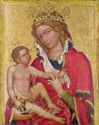 Virgin and Child, c.1350 (marouflage & tempera on panel) | Obraz na stenu
