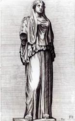 Vestal Virgin, c.1653 (etching) (b/w photo) | Obraz na stenu
