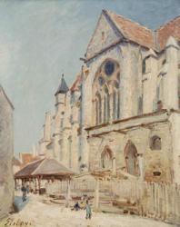 The Church at Moret (oil on canvas) | Obraz na stenu