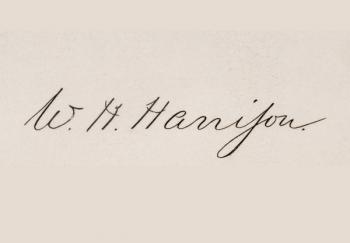 Signature of Henry William Harrison (litho) | Obraz na stenu