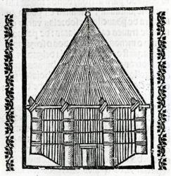 A Hut from 'la Historia general de las Indias' 1547 (woodcut) | Obraz na stenu