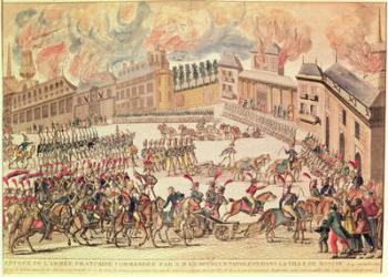 Entry of the French Army Commanded by Emperor Napoleon into Moscow, 14th September 1812 (engraving) | Obraz na stenu