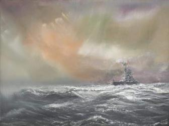 Bismarck signals Prinz Eugen 0959hrs 24/051941, 2007, (Oil on Canvas) | Obraz na stenu
