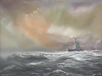 Bismarck signals Prinz Eugen 0959hrs 24/051941, 2007, (Oil on Canvas) | Obraz na stenu