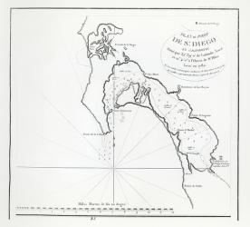 San Diego Bay, California, from the itinerary of La Perouse, 1782 (engraving) | Obraz na stenu