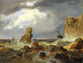 Surf on a Rocky Coast, 1835 (oil on canvas) | Obraz na stenu