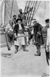 Captain Tongrelow Took the Biggest, illustration from 'New York Colonial Privateers' by Thomas A. Janvier, pub. in Harper's Magazine, 1895 (litho) | Obraz na stenu