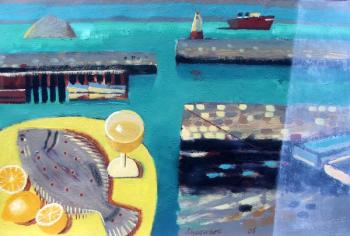 Plaice (oil on board) | Obraz na stenu