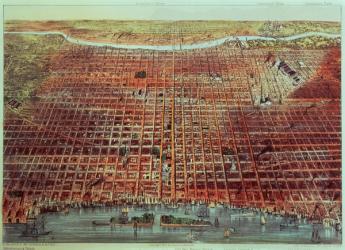 General View of Philadelphia, 1875 (print) | Obraz na stenu