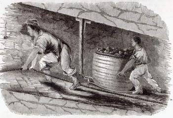 Female Drawer in a Coal-Pit at Little Bolton, 1842 (engraving) (b/w photo) | Obraz na stenu