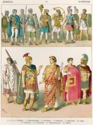 Roman Military Dress, from 'Trachten der Voelker', 1864 (coloured lithograph) | Obraz na stenu