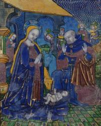 Plaque depicting The Adoration of the Child, Limoges (enamel) | Obraz na stenu