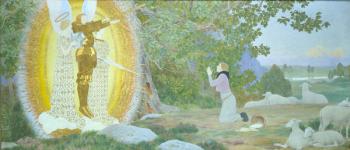 The Vision and Inspiration, from Joan of Arc Series A, 1911 (oil & gold leaf on canvas) | Obraz na stenu