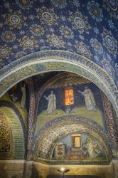 Interior of the 5th century mausoleum, Mausoleo di Galla Placidia: Mosaic of The Good Shepherd, Ravenna, Ravenna Province, Italy (photo) | Obraz na stenu