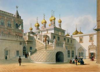 View of the Boyar Palace in the Moscow Kremlin, printed by Lemercier, Paris, 1840s (colour litho) | Obraz na stenu