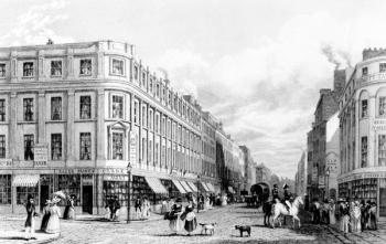 Market Street from the Market Place, Manchester, engraved by Frederick James Havell, 1829 (engraving) | Obraz na stenu