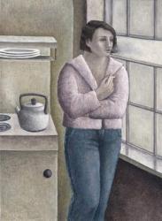 Woman Smoking, 1996 (oil on canvas) | Obraz na stenu