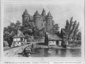 The Castle of Combourg (see also 382414) (litho) | Obraz na stenu