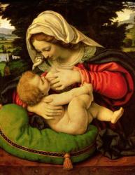 The Virgin of the Green Cushion, 1507-10 (oil on panel) | Obraz na stenu