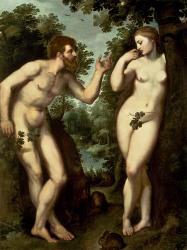 Adam and Eve, c.1599 (oil on panel) | Obraz na stenu