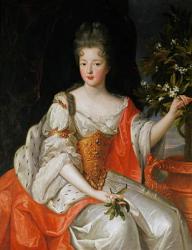Portrait of Louise-Francoise de Bourbon (1673-1743) late 17th century (oil on canvas) | Obraz na stenu