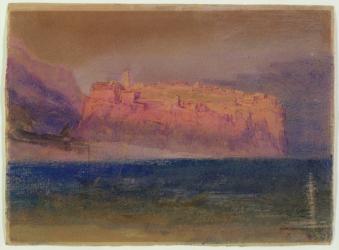 Corsica, (Monaco?) c.1830-35 (w/c on brown paper) | Obraz na stenu