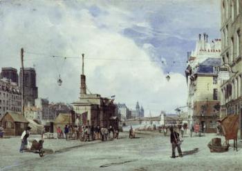 Quai de la Greve, Paris, in 1837 | Obraz na stenu