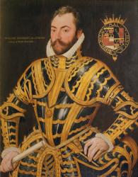 William Somerset (c.1527-89) 3rd Earl of Worcester, 1569 (oil on panel) | Obraz na stenu