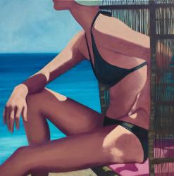 Wicker Beach Chair, 2017, (oil on canvas) | Obraz na stenu