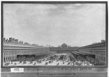 Garden of the Palais Royal, 1785 (w/c & pen & grey ink on paper) | Obraz na stenu