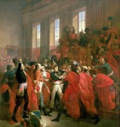 Bonaparte and the Council of Five Hundred at St. Cloud, 10th November 1799, 1840 (oil on canvas) | Obraz na stenu