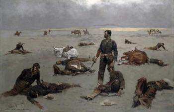 What an Unbranded Cow Has Cost, 1895 (oil on canvas) | Obraz na stenu