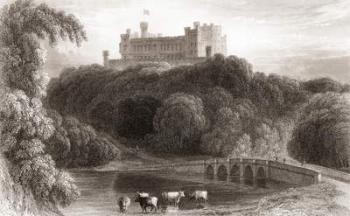 19th century view of Belvoir Castle (pronounced Beaver) Leicestershire, England. From Churton's Portrait and Lanscape Gallery, published 1836. | Obraz na stenu