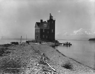 Mackinac Island from Round Island, c.1899 (b/w photo) | Obraz na stenu