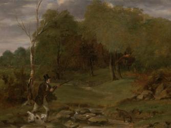 Pheasant Shooting (oil on millboard) | Obraz na stenu