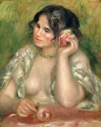Gabrielle with a Rose, 1911 (oil on canvas) | Obraz na stenu