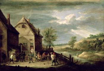 Peasants Playing Boules (oil on canvas) | Obraz na stenu