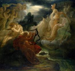 On the Bank of the Lora, Ossian Conjures up a Spirit with the Sound of his Harp, c.1811 (oil on canvas) | Obraz na stenu