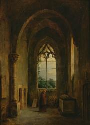 Interior of a Cloister (oil on canvas) | Obraz na stenu