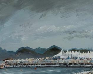 Cannes Film Festival tents 2014, 2914, (acrylic on canvas board) | Obraz na stenu