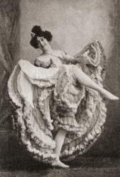 Madame Saharet aka Clarissa Campbell or Clarice Campbell, dancing on stage. Australian dancer, born 1897. From Illustrierte Sittengeschichte vom Mittelalter bis zur Gegenwart by Eduard Fuchs, published 1909. | Obraz na stenu