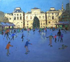 Skaters, Somerset House, 2012 (oil on canvas) | Obraz na stenu