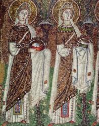 Procession of Virgin Martyrs, 527-99 (mosaic) (detail of 58073) | Obraz na stenu