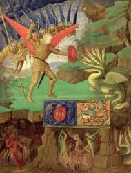 St. Michael Slaying the Dragon (tempera on panel) | Obraz na stenu