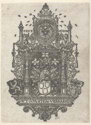 Coat of arms of the Antwerp Guild of Saint Luke, 1526 (engraving) | Obraz na stenu