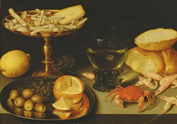 Still Life with Fruit and Shellfish (oil on panel) | Obraz na stenu