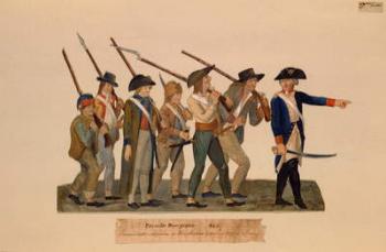 A Patrol of Bourgeoisie (w/c & gouache on card) | Obraz na stenu